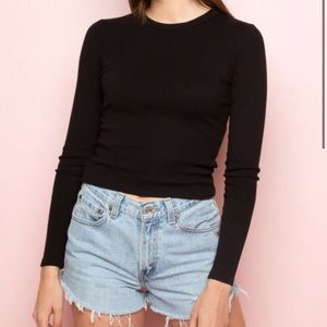 Plain long sleeve black shirt